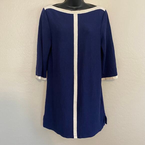 St. John Sport Boatneck Wool Blend Dress Size Medium Old Money Classic Coastal - Picture 1 of 6